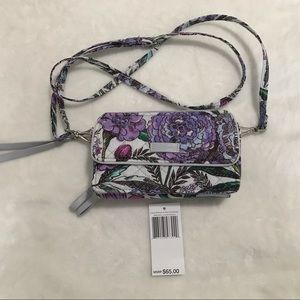 Vera Bradley Floral Iconic RFID All-In-One Crossbody - Lavender Meadow- Used